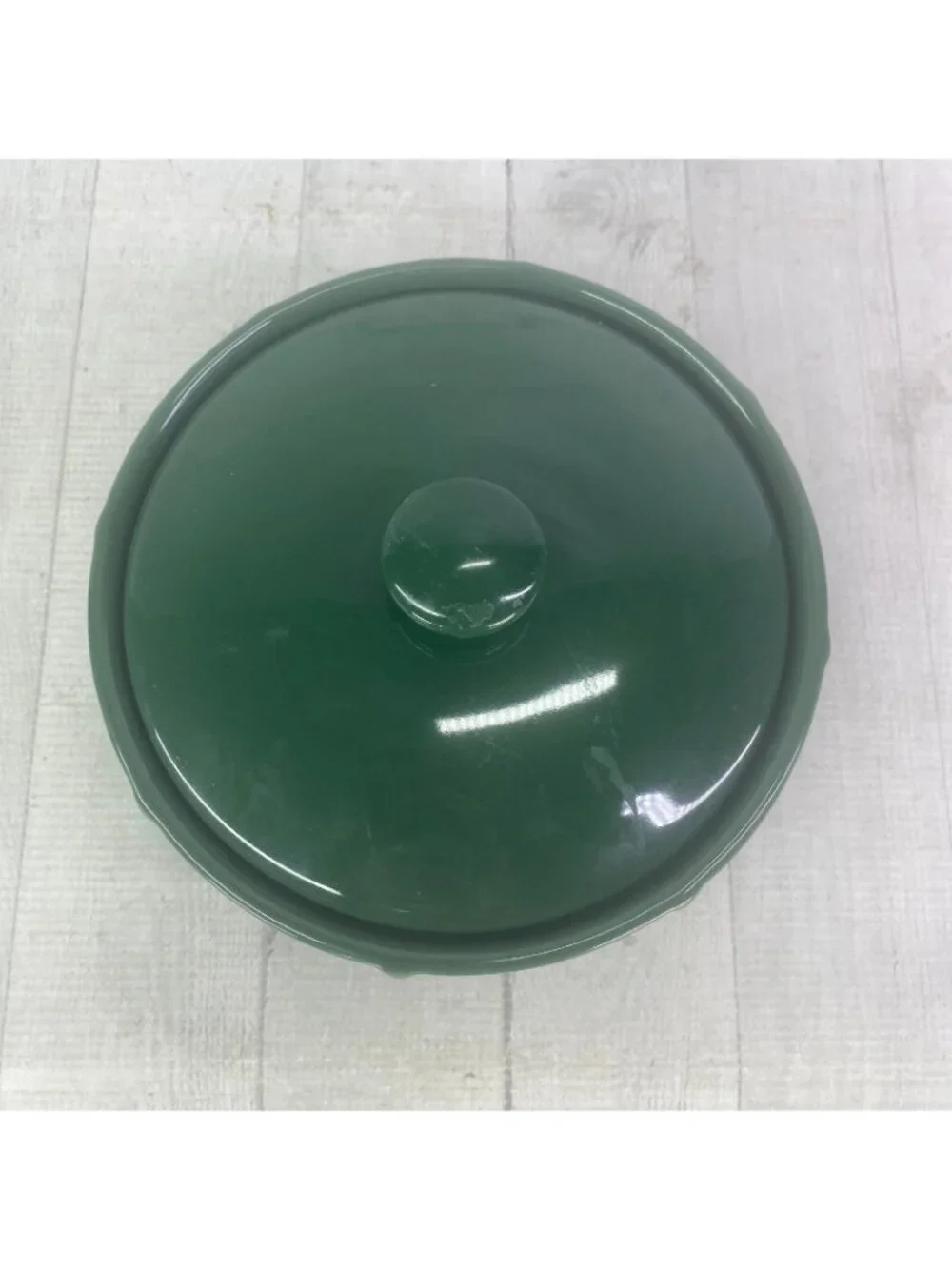 Longaberger Pottery WOVEN DRUM Ivy Green Traditions Embossed 4
